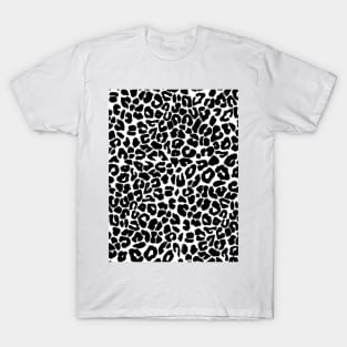 Black and White Leopard Print Spots T-Shirt